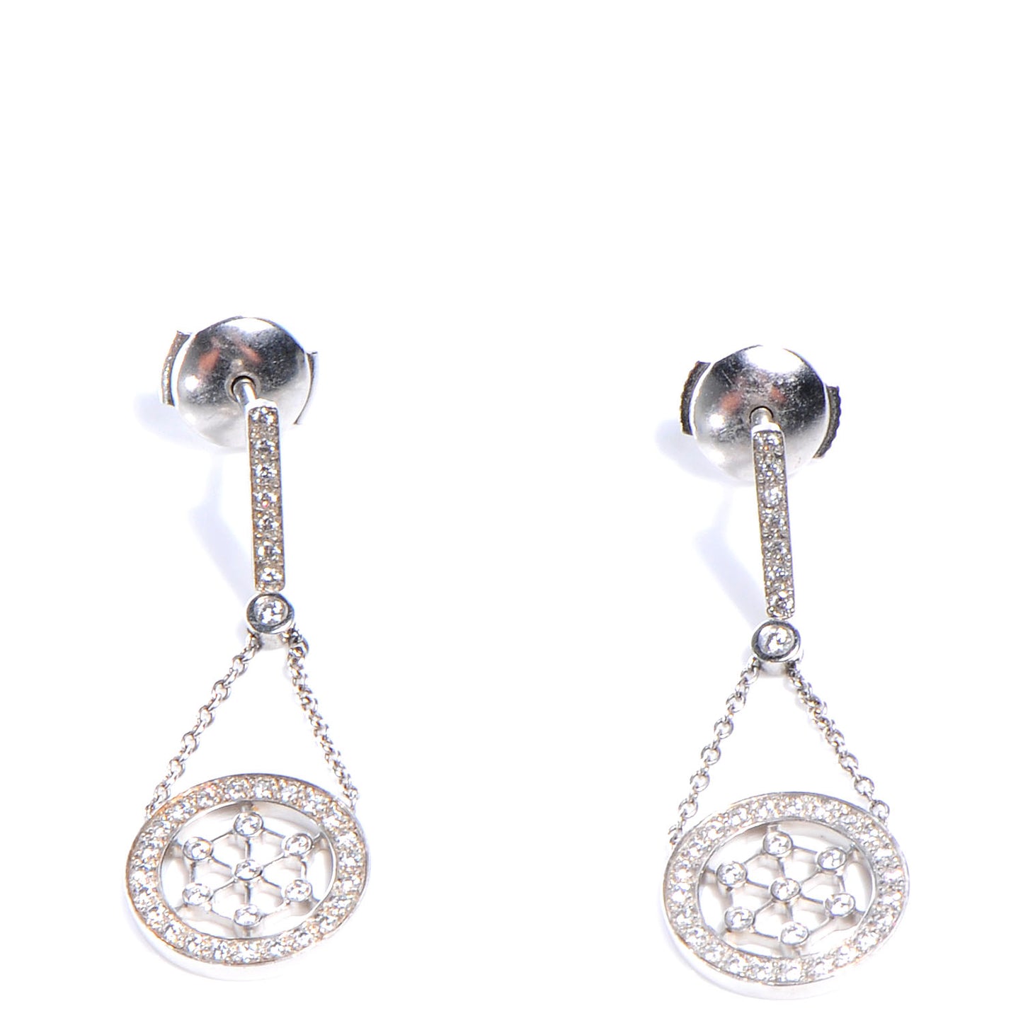 Platinum Diamond Voile Drop Earrings