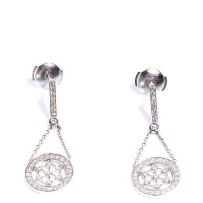 Tiffany Platinum Diamond Voile Drop Earrings 1 of 6