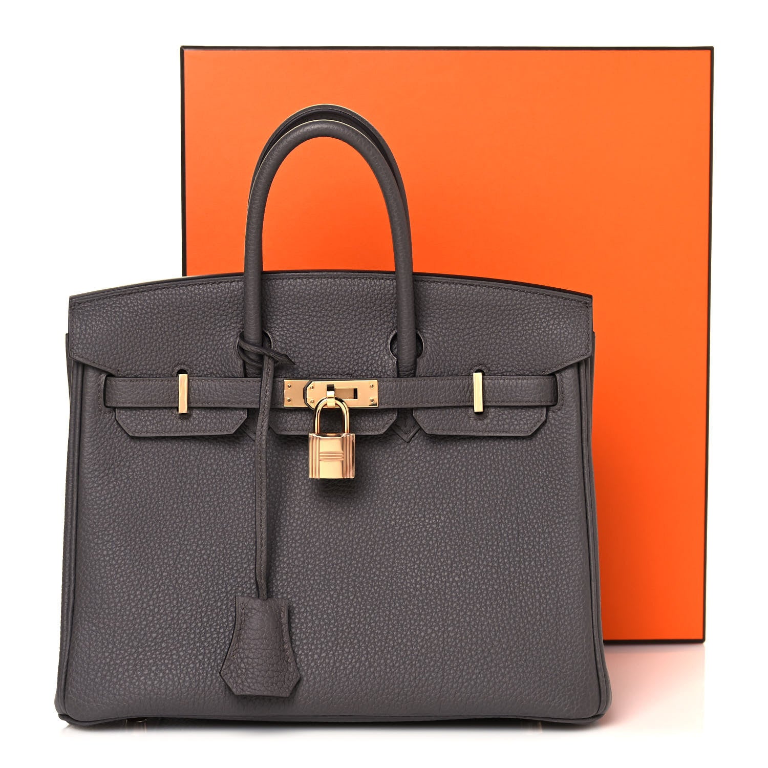 Hermes Togo Birkin 25 Etain 34 of 34