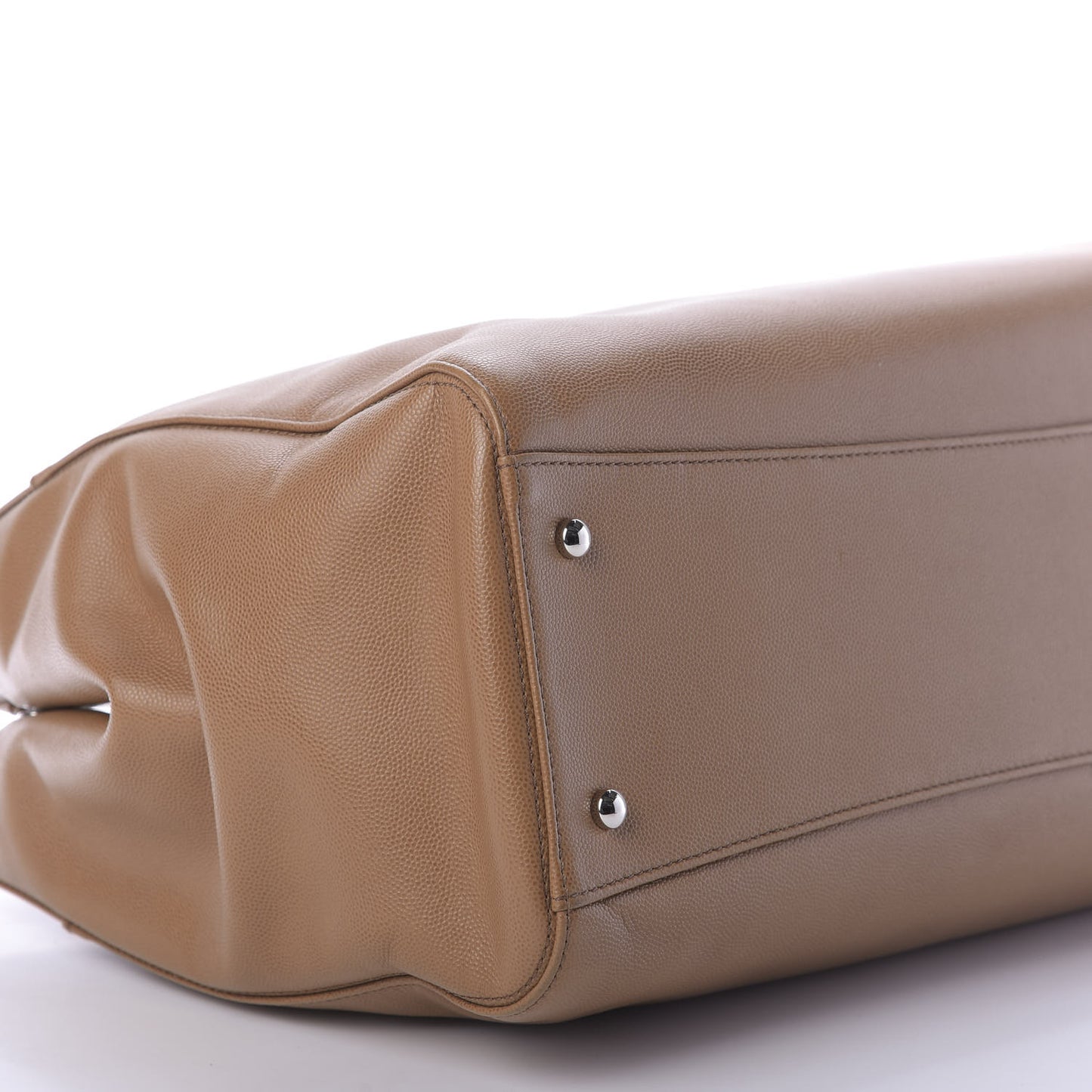 Caviar Large Cerf Executive Shopper Tote Camel