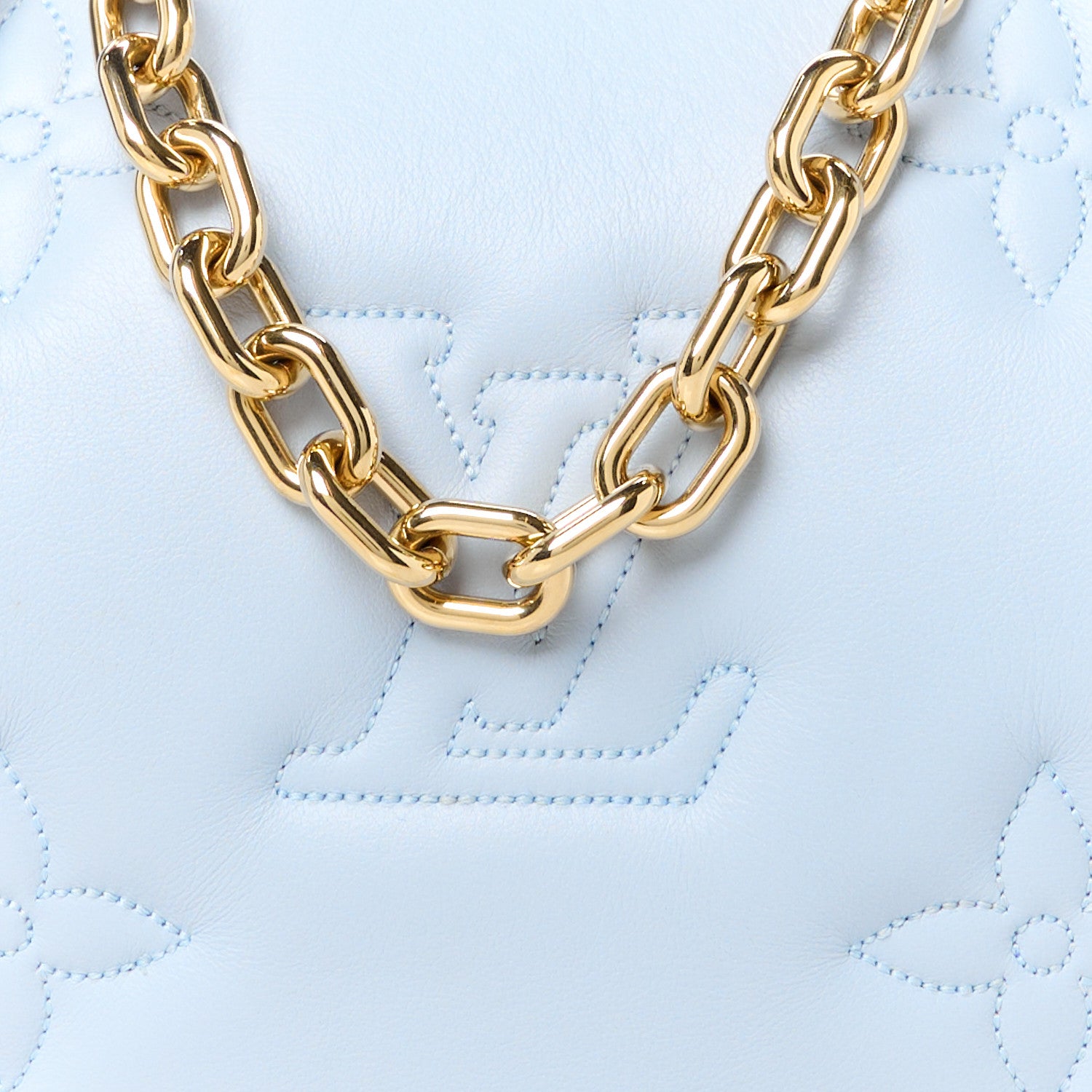 Louis Vuitton Calfskin Bubblegram Over The Moon Ice Blue 7 of 10