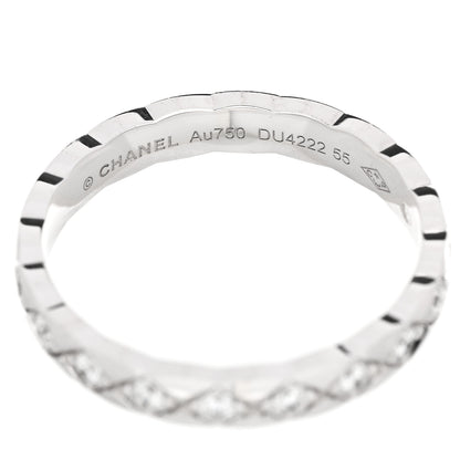 Chanel 18K White Gold Diamond Mini Coco Crush Ring 55 7.25 4 of 5