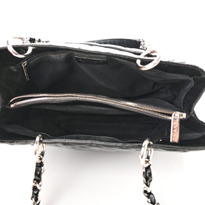Chanel Patent Quilted Grand Shopping Tote GST Black 5 of 17
