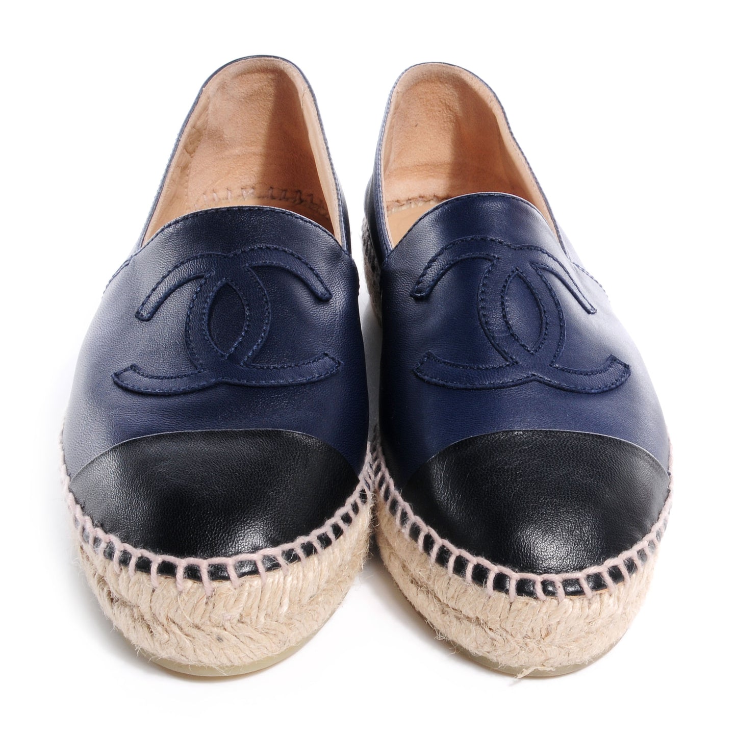 Lambskin Espadrilles Navy Black 37