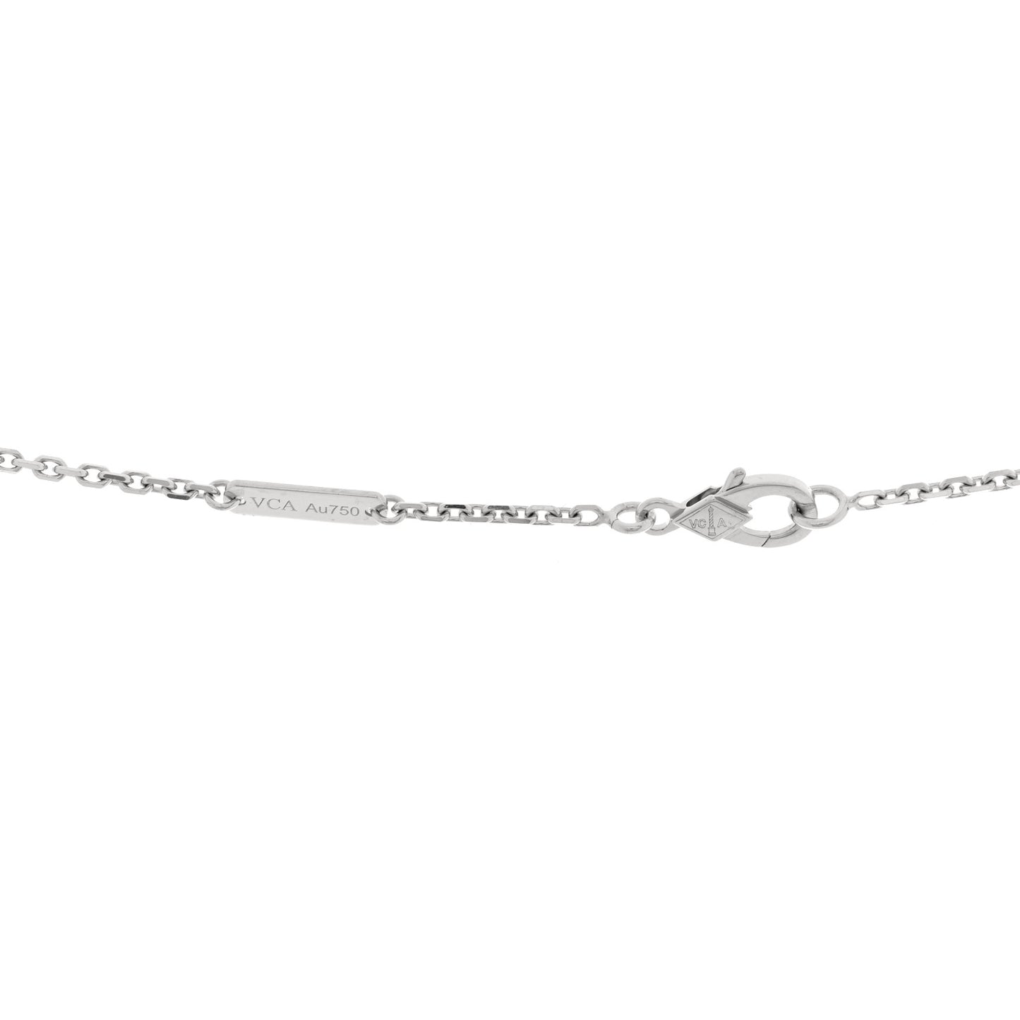 18K White Gold Diamond Large Frivole Pendant Necklace