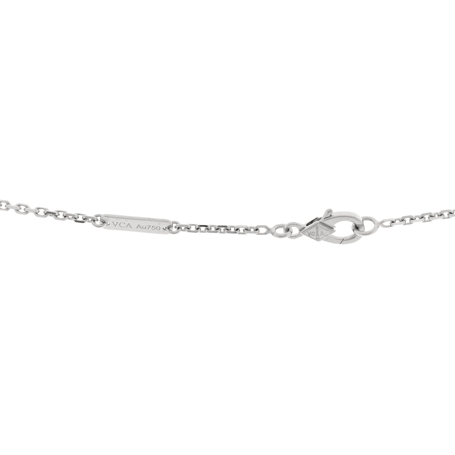 Van Cleef & Arpels 18K White Gold Diamond Large Frivole Pendant Necklace 4 of 5