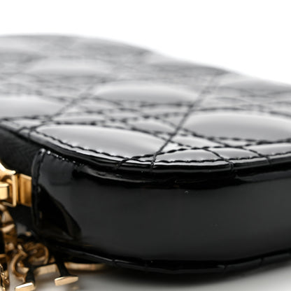 Christian Dior Patent Cannage Lady Dior Phone Holder Black 8 of 9