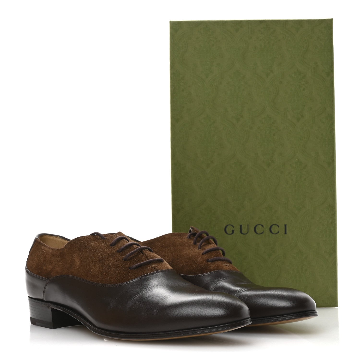 Gucci New Waxed Calfskin Supersofty Oxfords 10 Cocoa Brown Sugar 9 of 9