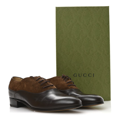 Gucci New Waxed Calfskin Supersofty Oxfords 10 Cocoa Brown Sugar 9 of 9