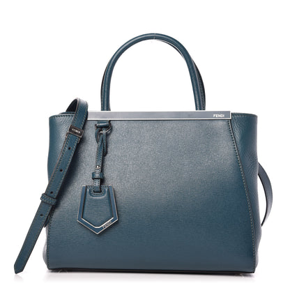 Fendi Vitello Elite Petite 2Jours Tote Oceano 1 of 10