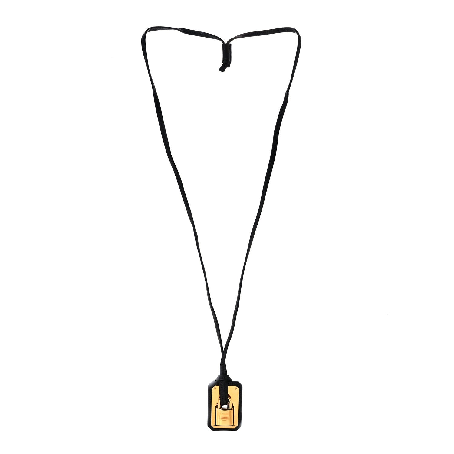 Hermes Swift Large O'Kelly Pendant Necklace Black 3 of 5