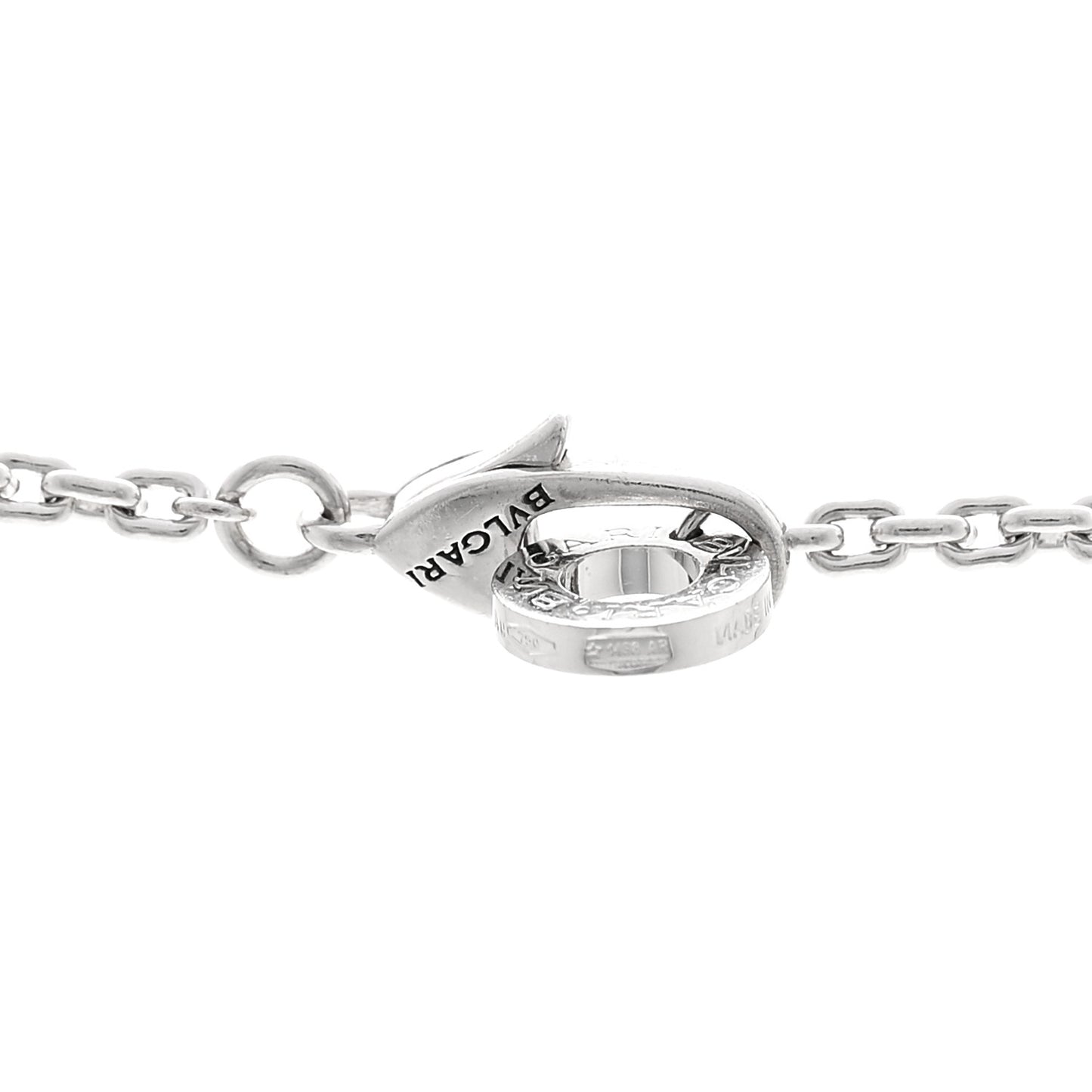 18K White Gold Diamond Serpenti Viper Pave Pendant Necklace