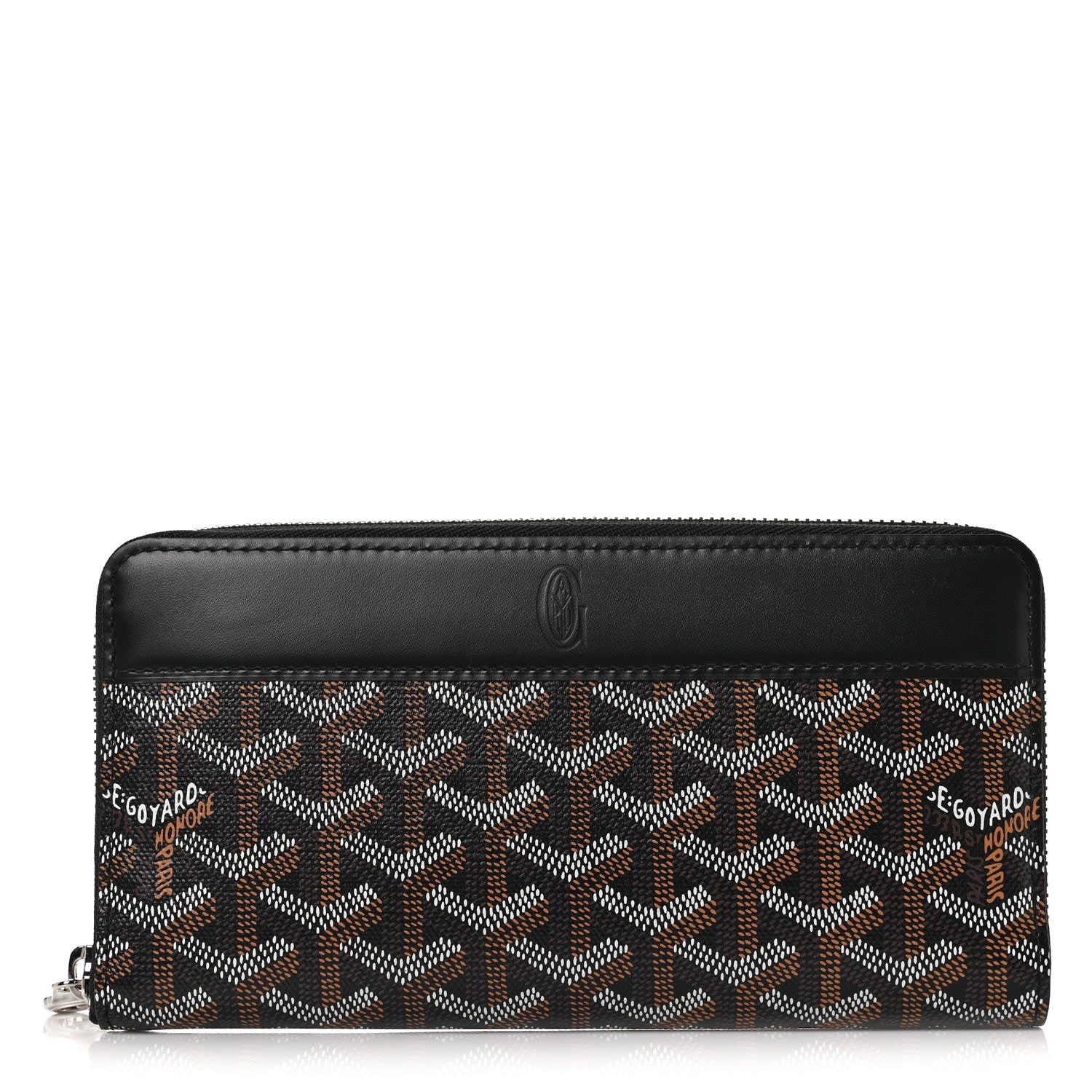Goyard Goyardine Matignon Zip Around GM Wallet Black 1 of 9