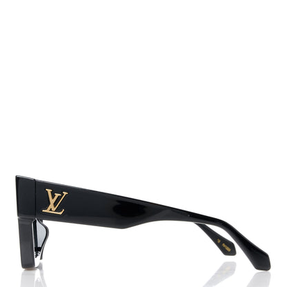 Louis Vuitton Acetate Swarovski Crystal Cyclone Sunglasses Z1578E Black 3 of 8