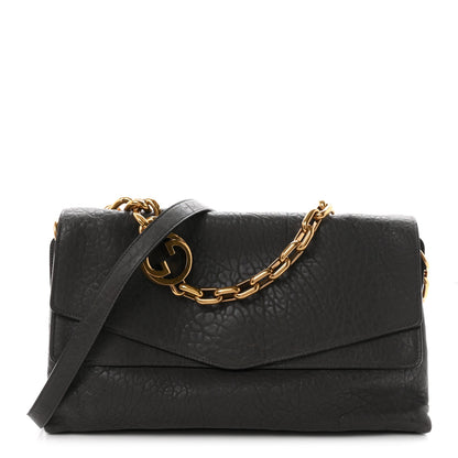 Gucci Grained Lambskin Large Chain Shoulder Bag Grey 1 of 10