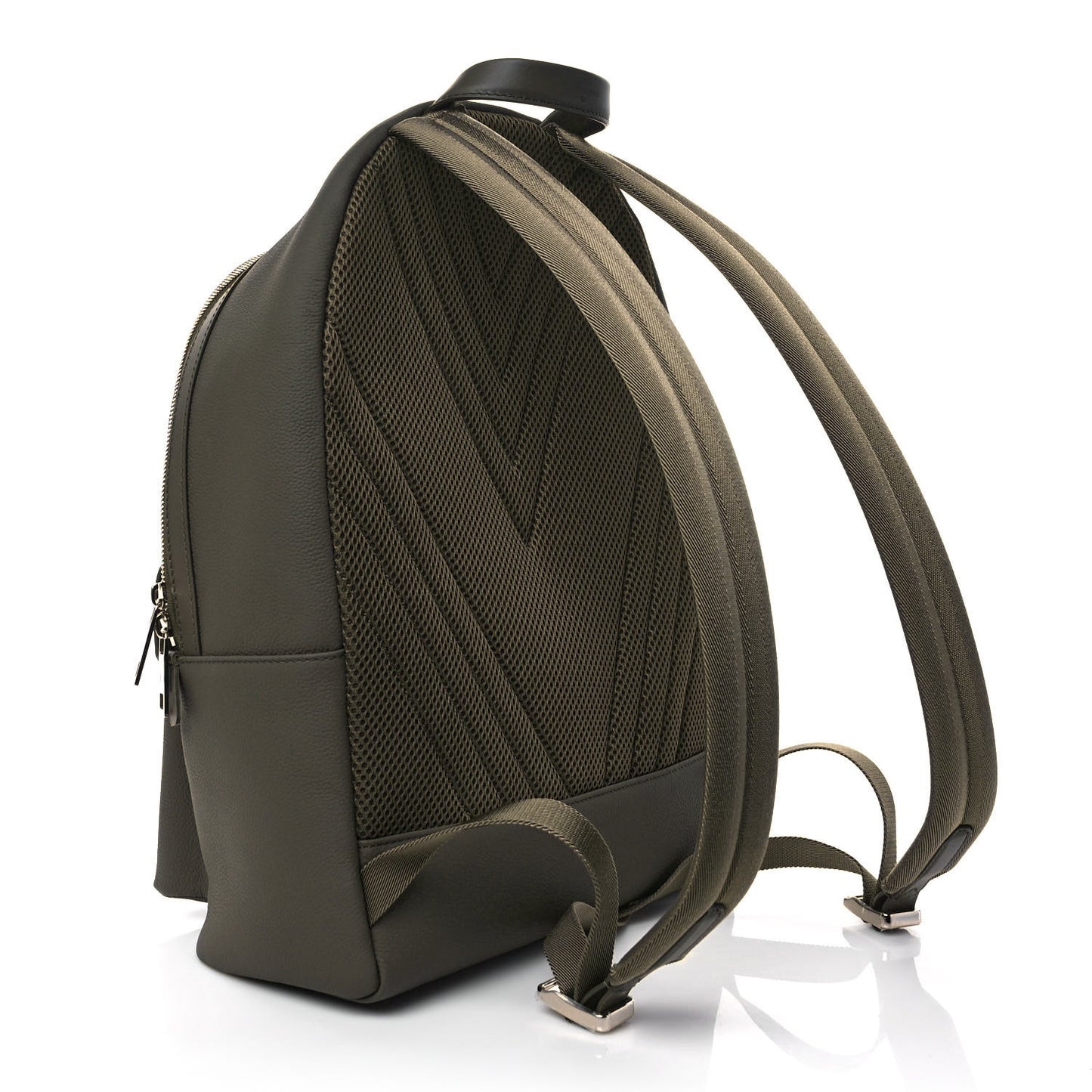 Grained Calfskin Aerogram Takeoff Backpack Khaki