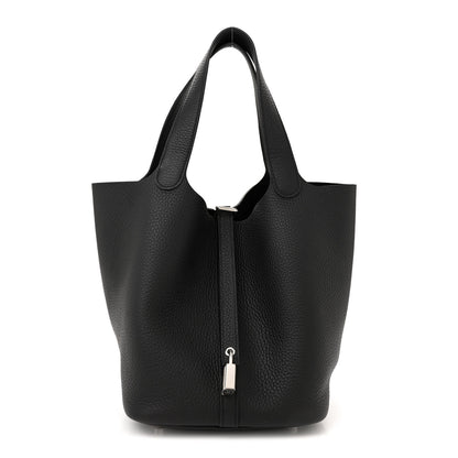 Hermes Taurillon Clemence Picotin Lock 22 MM Black 1 of 11