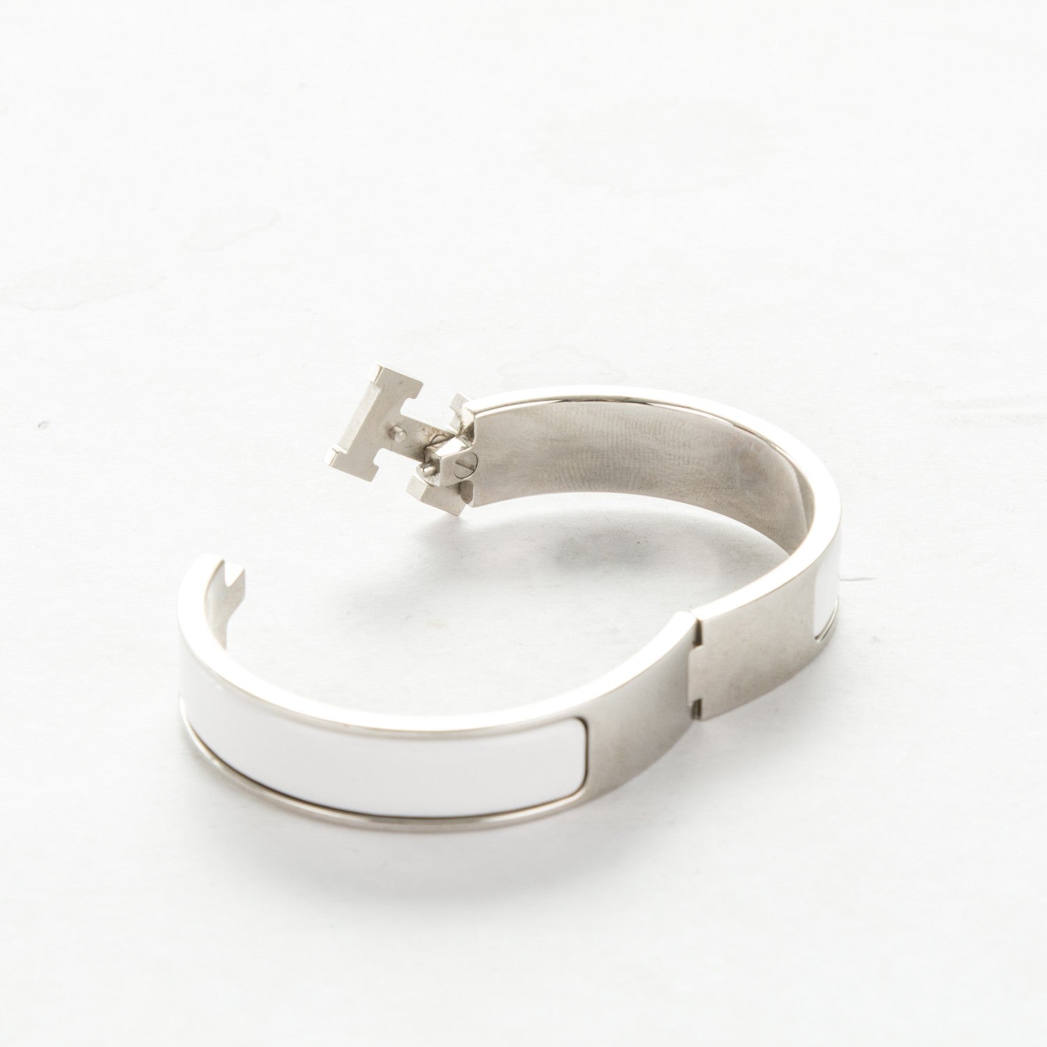 Hermes Enamel Narrow Clic Clac H Bracelet PM White 4 of 4