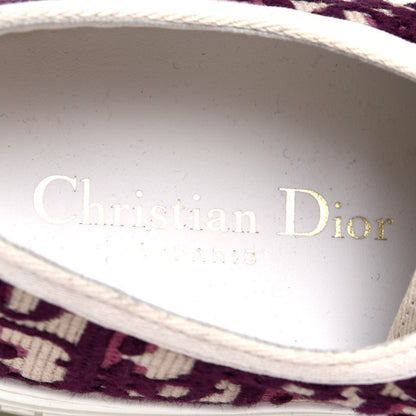 Christian Dior Canvas Oblique Walk'N'Dior Low Top Sneakers 39 Deep Amaranth 5 of 6