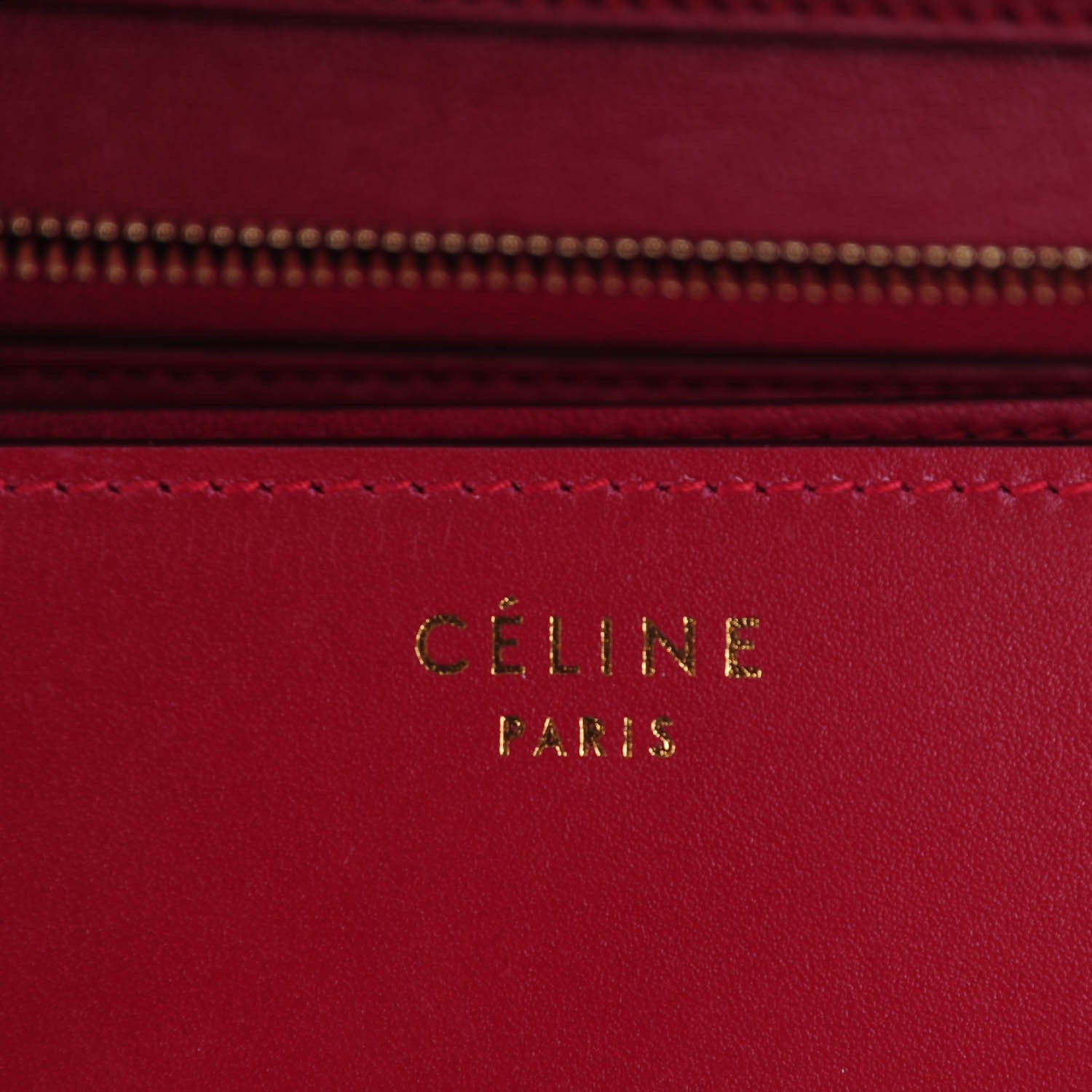 Celine Smooth Calfskin Medium Classic Box Flap Bag Red 7 of 8