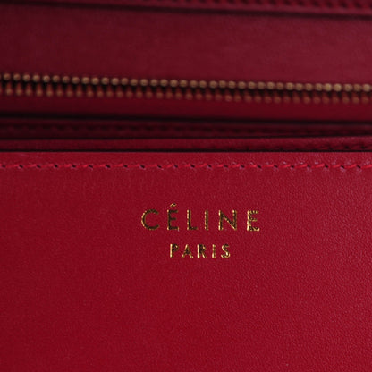 Celine Smooth Calfskin Medium Classic Box Flap Bag Red 7 of 8
