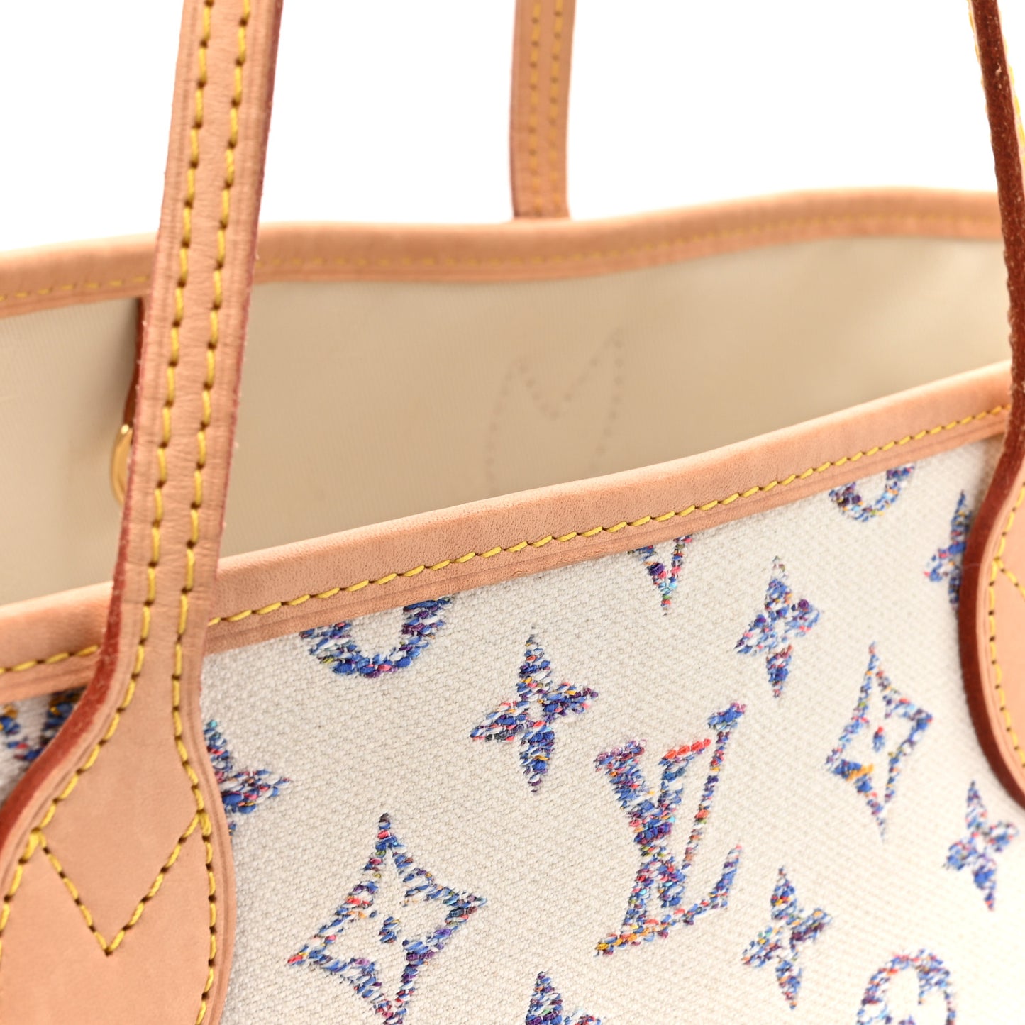 Monogram Jacquard Neverfull MM Multicolor Beige