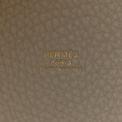 Hermes Taurillon Clemence Picotin Lock 22 MM Beton 6 of 10