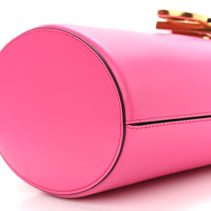 Salvatore Ferragamo Calfskin Small Trifolio Bucket Shoulder Bag Hot Pink 9 of 12
