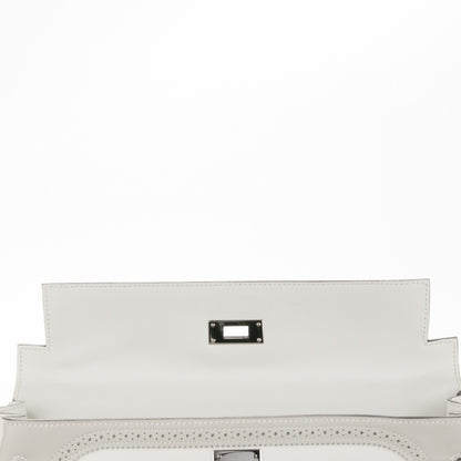 Hermes Togo Swift Ghillies Kelly 32 White Gris Perle 17 of 26