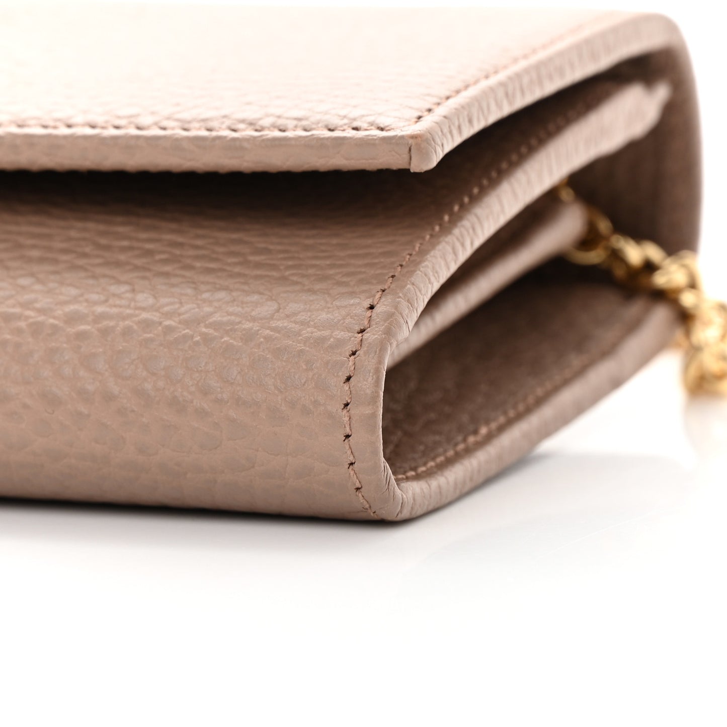 Dollar Calfskin Petite GG Marmont Wallet Chain Bag Porcelain Rose