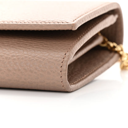 Gucci Dollar Calfskin Petite GG Marmont Wallet Chain Bag Porcelain Rose 10 of 14