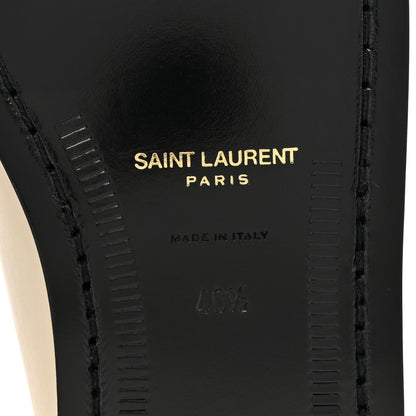 Saint Laurent Calfskin Penny Loafers 40.5 Pearl 8 of 14
