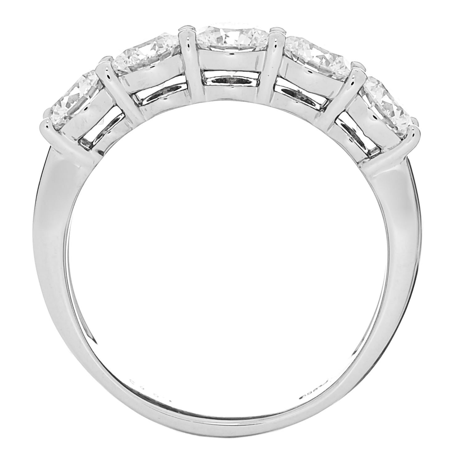 Parker & West by FASHIONPHILE Platinum Diamond 1.58ct Half Eternity Band Ring  53 6.25 5 of 9