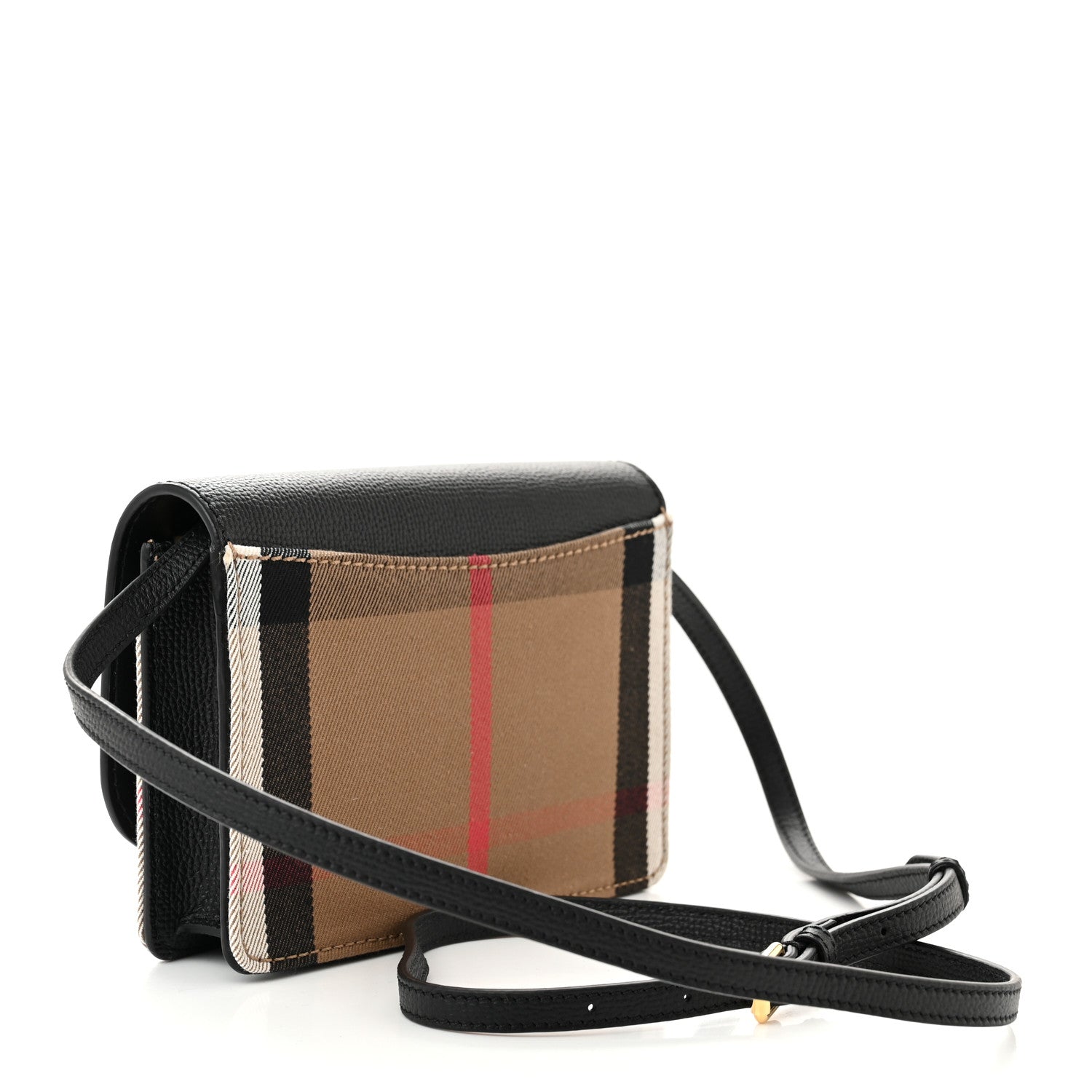 Burberry Calfskin Vintage Check Small Loxley Crossbody Black 3 of 9