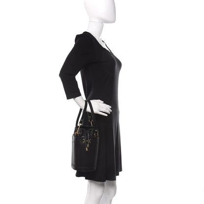 Gucci Azalea Sakai Calfskin Small Horsebit 1955 Drawstring Bucket Bag Black 2 of 10