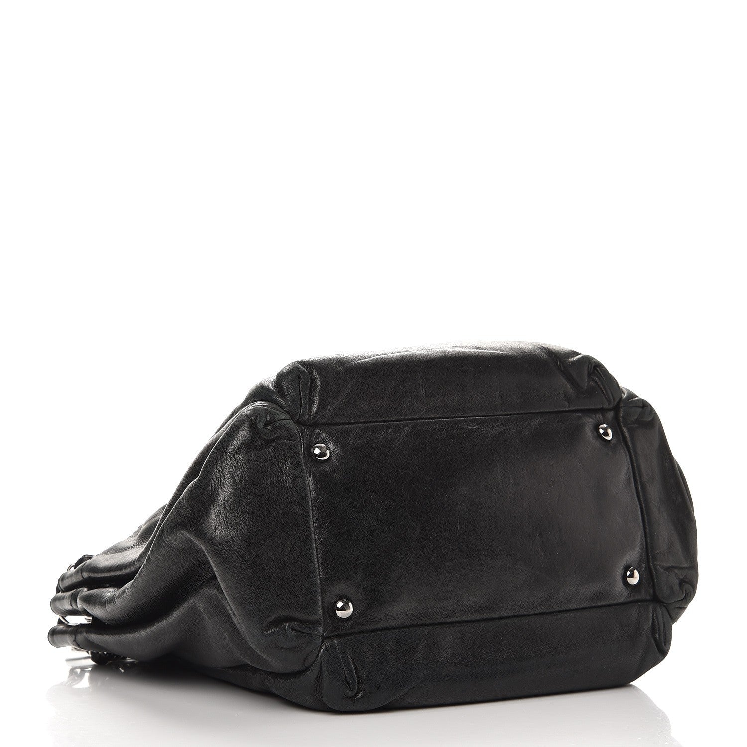 Chanel Lambskin Lax Accordion Hobo Black 4 of 14