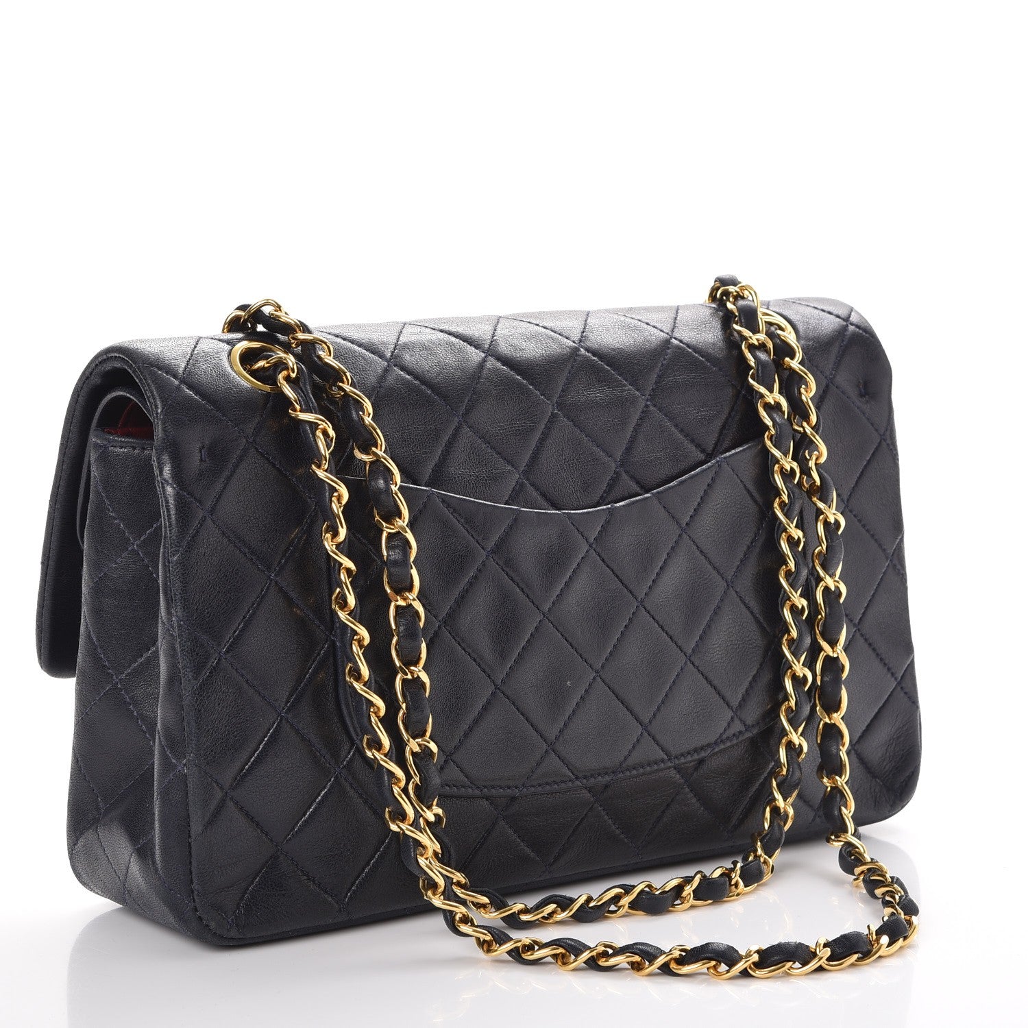 Chanel Lambskin Quilted Medium Double Flap Navy 4 of 12