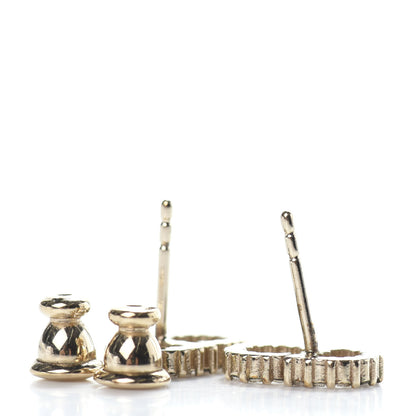 Christian Dior Crystal Clair D Lune Earrings Gold 3 of 3