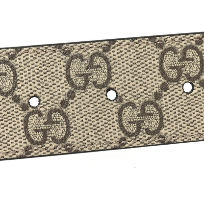 Gucci GG Supreme Monogram Reversible GG Marmont Belt 95 38 Beige Ebony New Acero 5 of 5