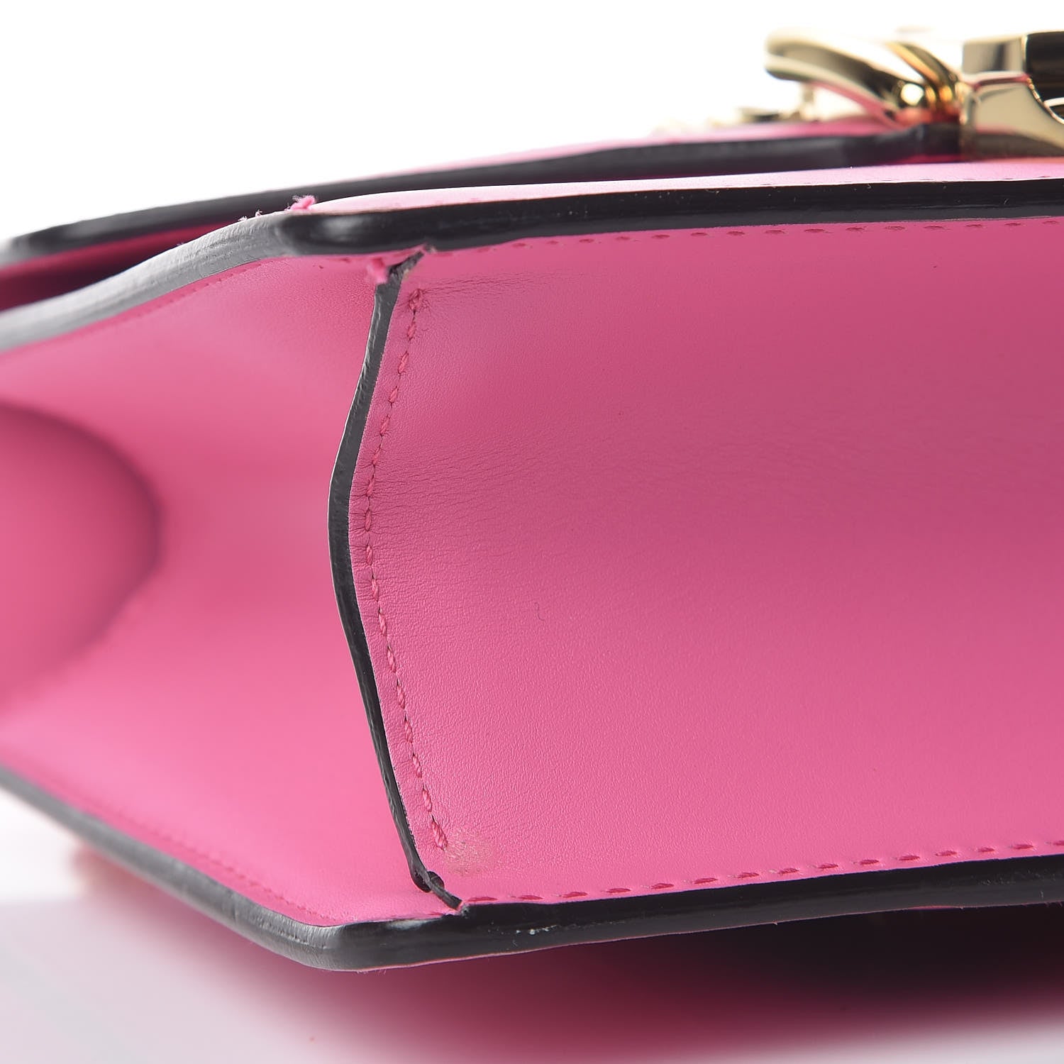 Gucci Vitello Fontanella Web Mini Sylvie Chain Shoulder Bag Pink Tropical Flower 9 of 13