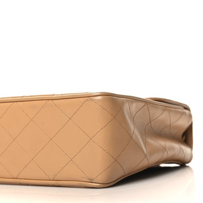 Chanel Lambskin Quilted XL Jumbo Single Flap Beige 10 of 12