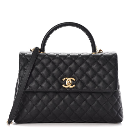 Chanel Caviar Quilted Medium Coco Handle Flap Black 1 of 8
