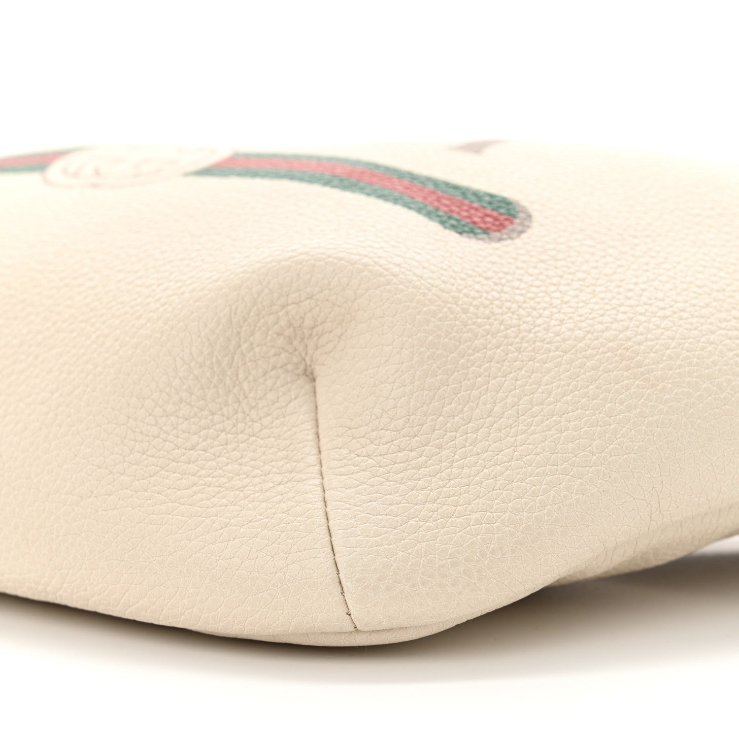 Gucci Grained Calfskin Logo Belt Bag White 10 of 12