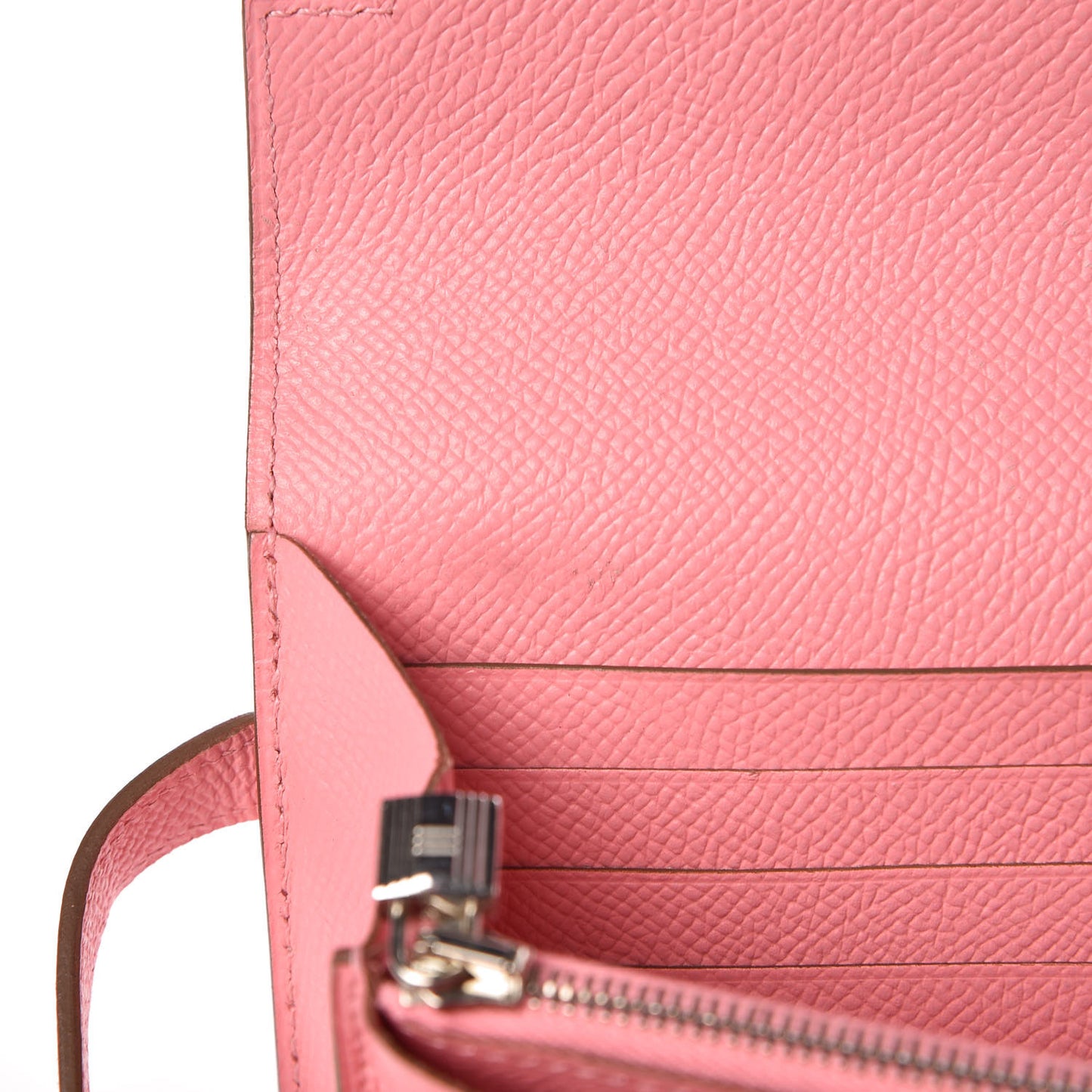 Epsom Kelly Longue Wallet Rose Confetti