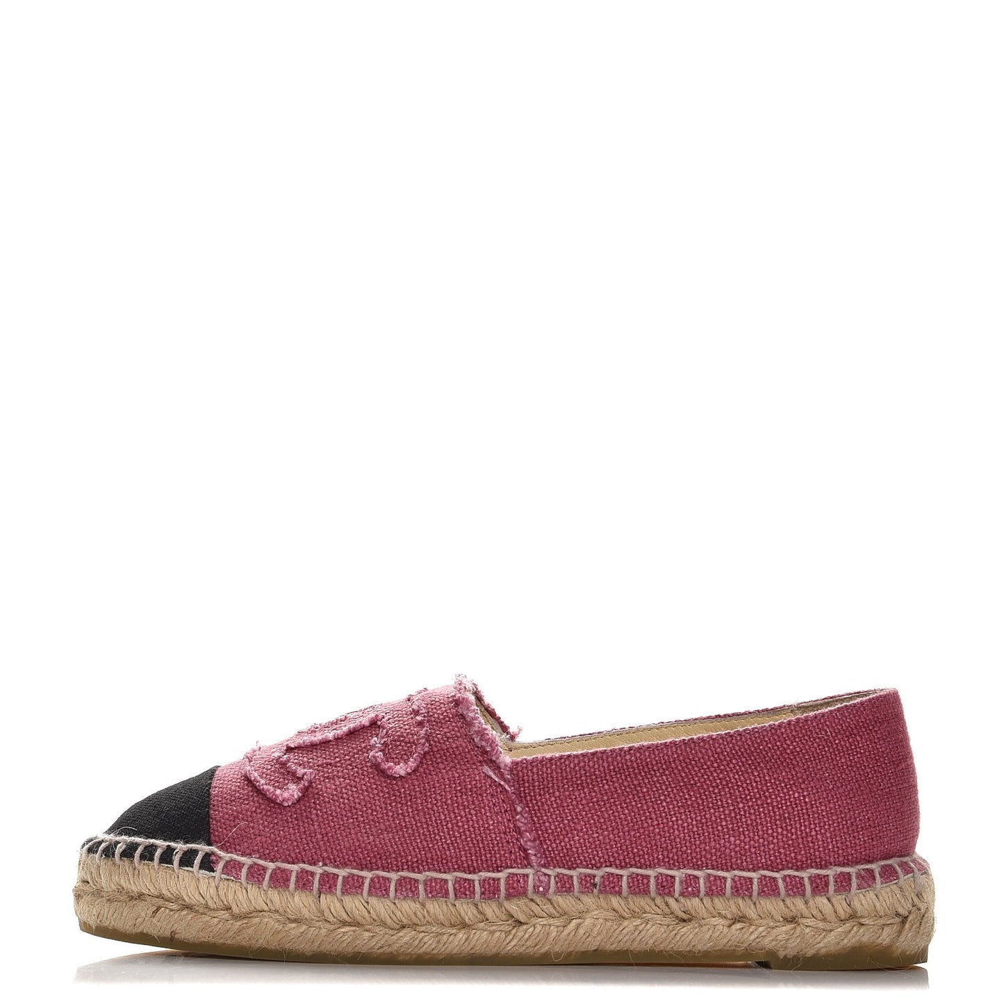 Linen CC Espadrilles 37 Pink Black