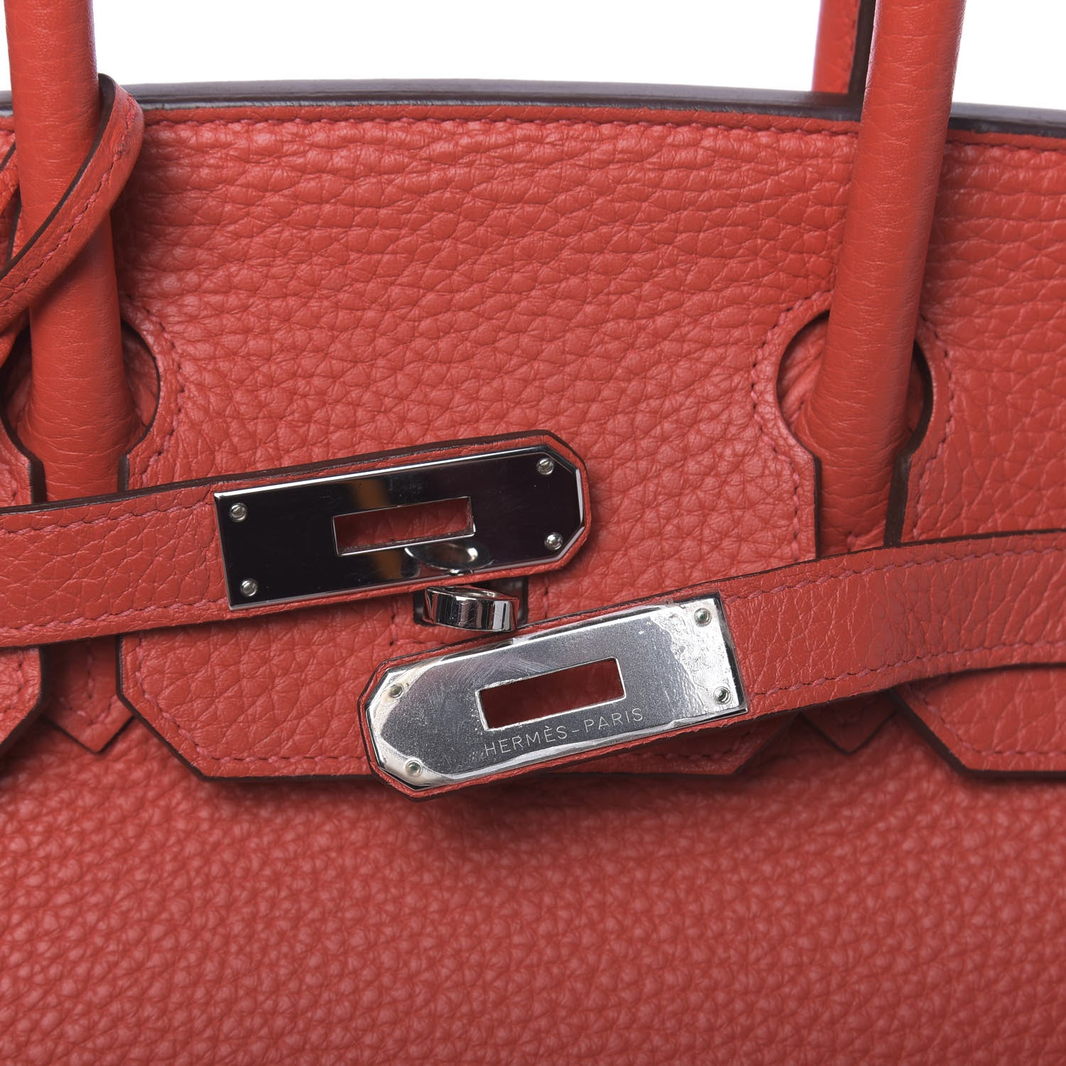 Hermes Taurillon Clemence Birkin 30 Rouge Pivoine 11 of 12