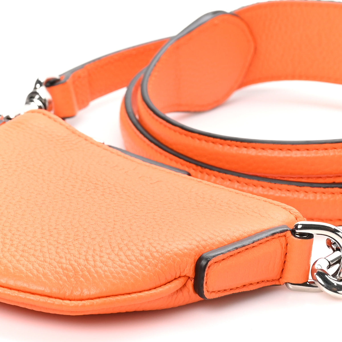 Gucci Pebbled Calfskin Mini B Shoulder Bag Orange 10 of 11