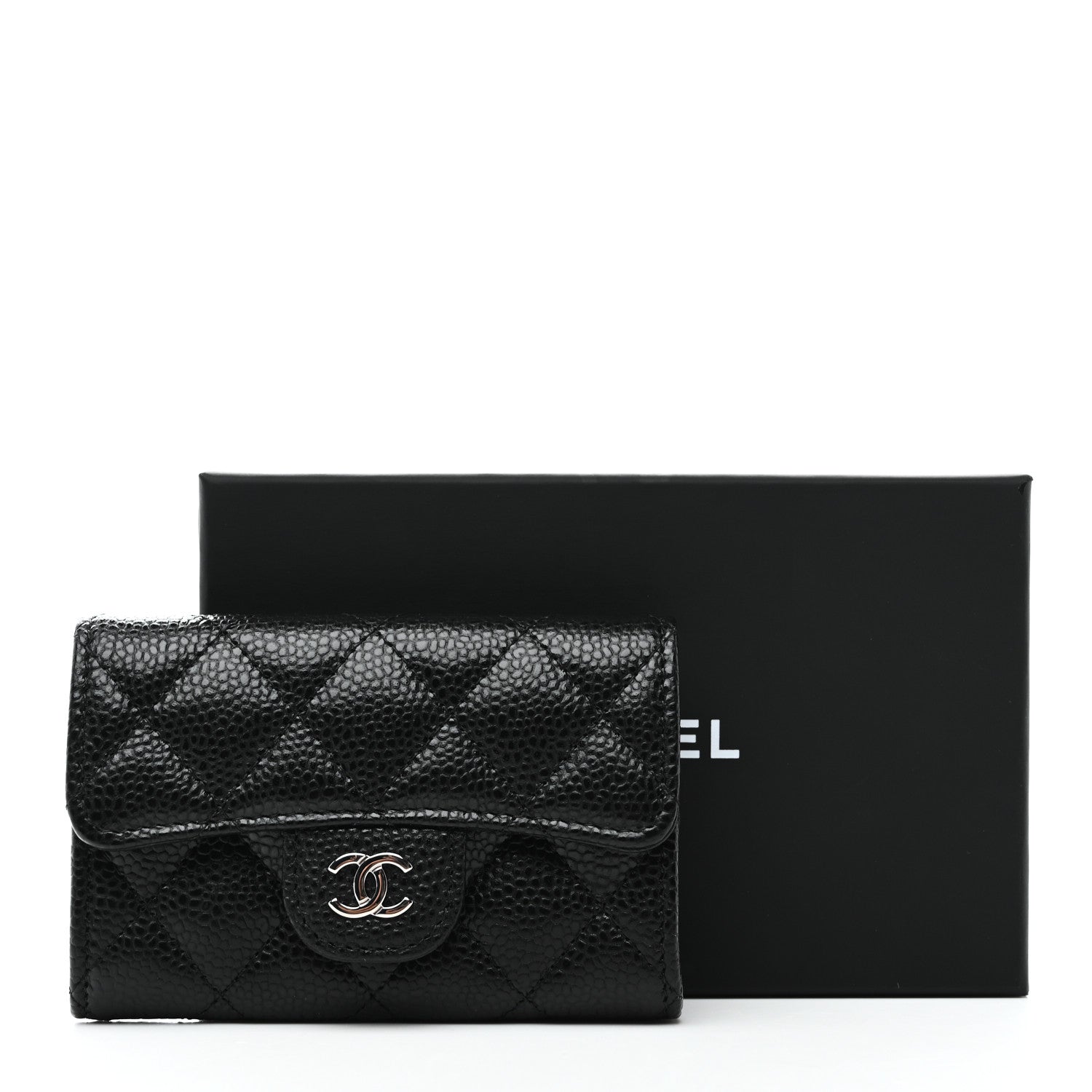 Chanel Caviar Quilted Flap Card Holder Black 9 of 9