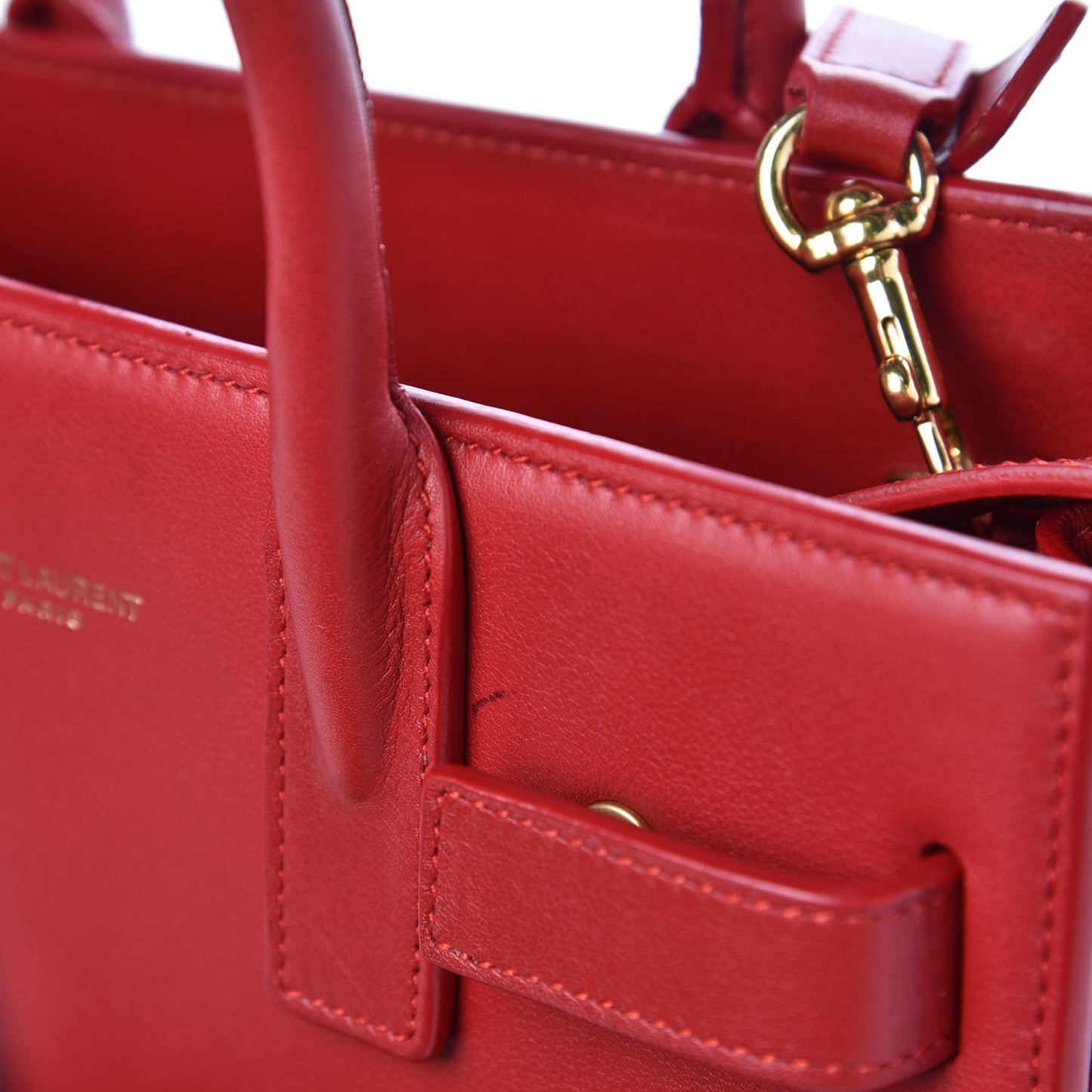 Calfskin Nano Sac De Jour Lipstick Red