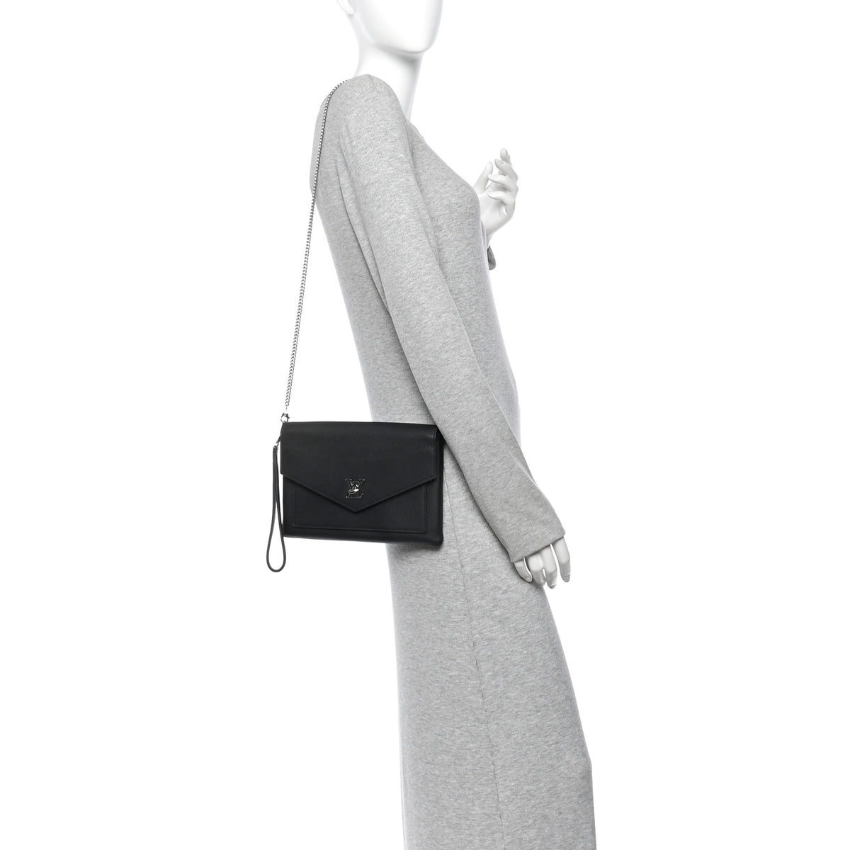 Soft Calfskin My Lockme Pochette Black